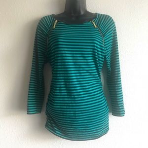 Michael Kors ‭striped top with zippers